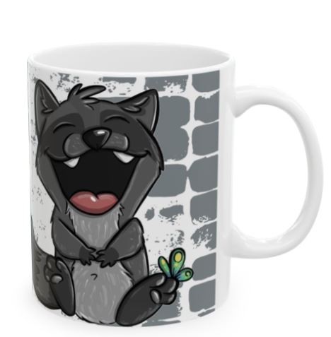 *Sei glücklich* ☕️ Keramiktasse, (11oz) Personalisierbar