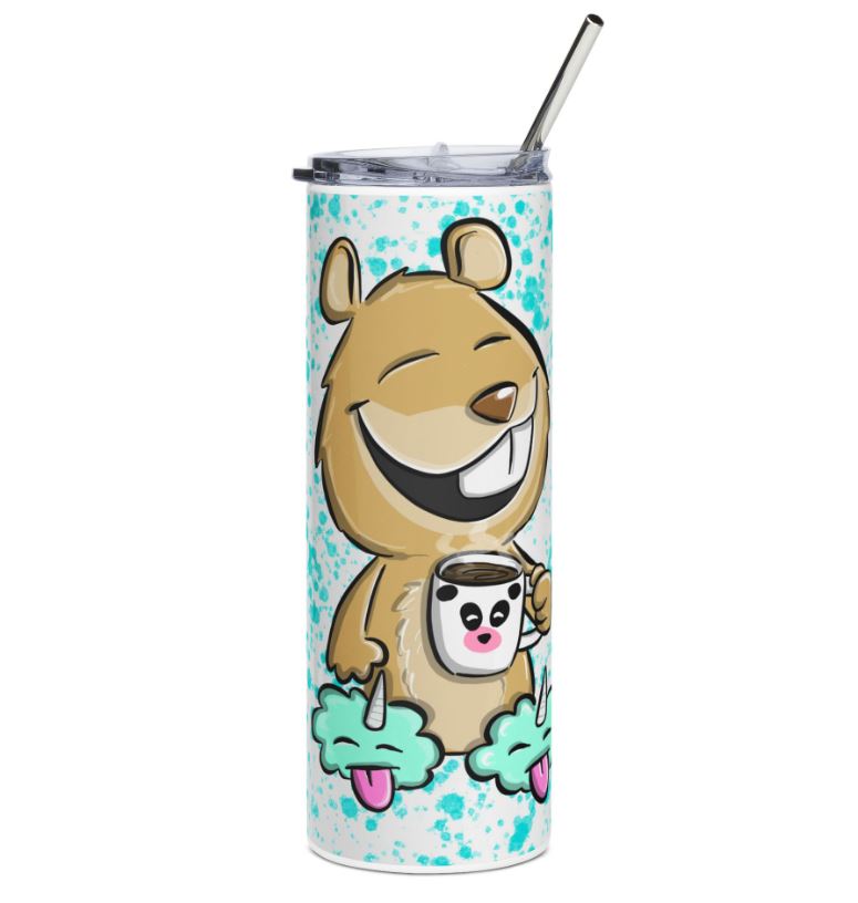 "Sip Happens – 20oz Tumbler" Thermobecher Design *Snugmo Questionable Life* Personalisierbar