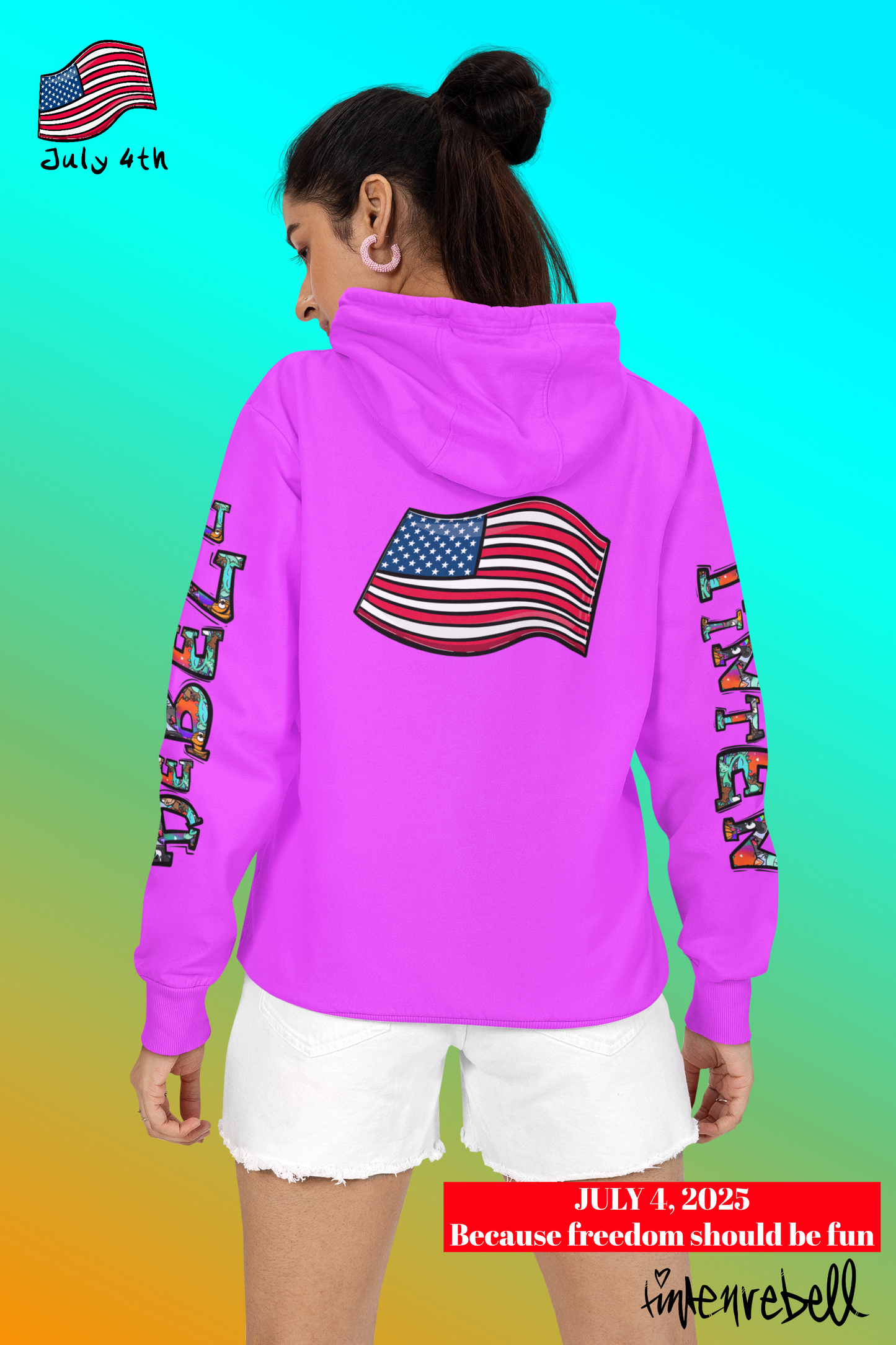 Freedom Fred™ – Limitierte 4. Juli 2025 Edition Hoodie für Erwachsene