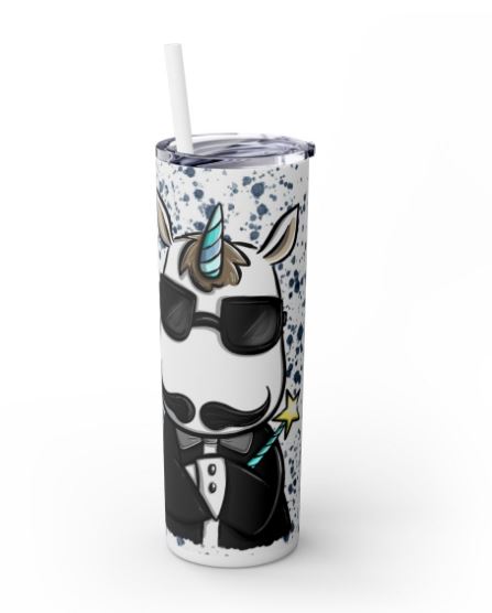 "Sip Happens – 20oz Tumbler" Design *Unicorn Agent* Individualisierbar