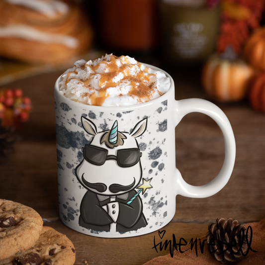 *Unicorn Agent* ☕️ Keramiktasse, (11oz) Personalisierbar