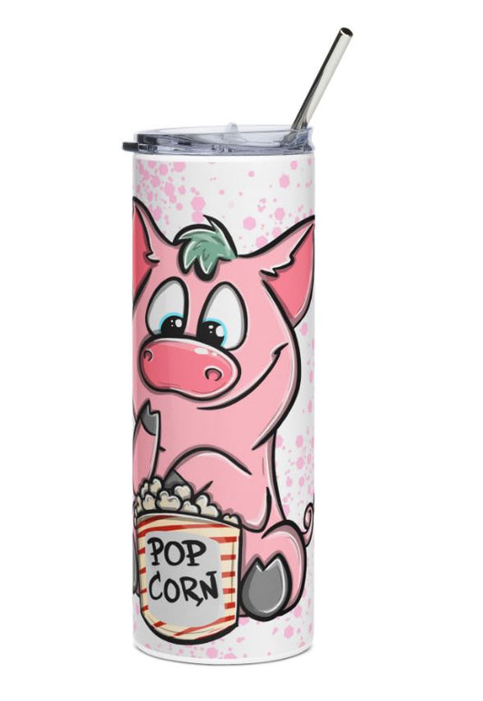 "Sip Happens – 20oz Tumbler" Thermobecher Design *Snack Pig* Personalisierbar