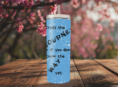 "Sip Happens – 20oz Tumbler" Thermobecher Design *Edi on Tour* blau Personalisierbar