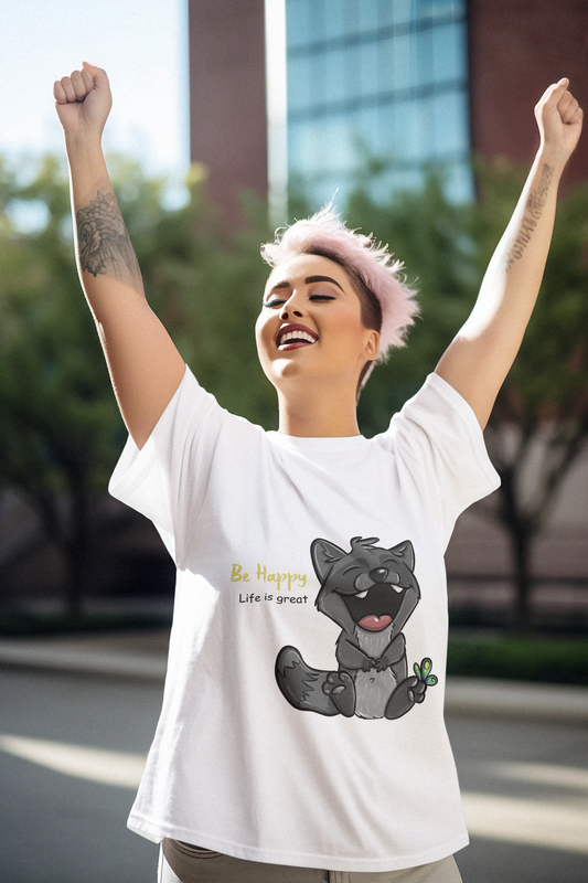 Be happy Elias Gigglebear™ Tee – Edition Erwachsene